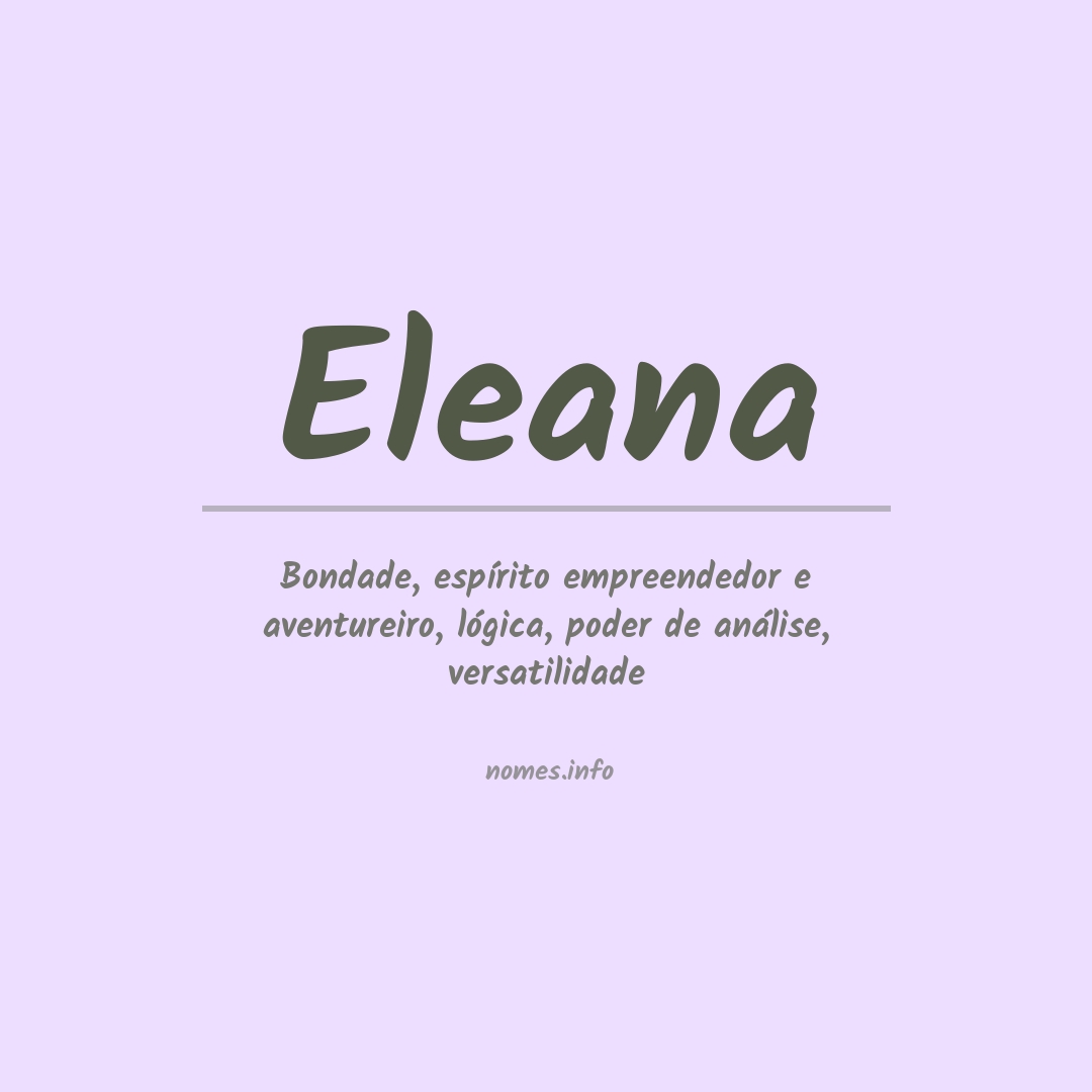 Significado do nome Eleana