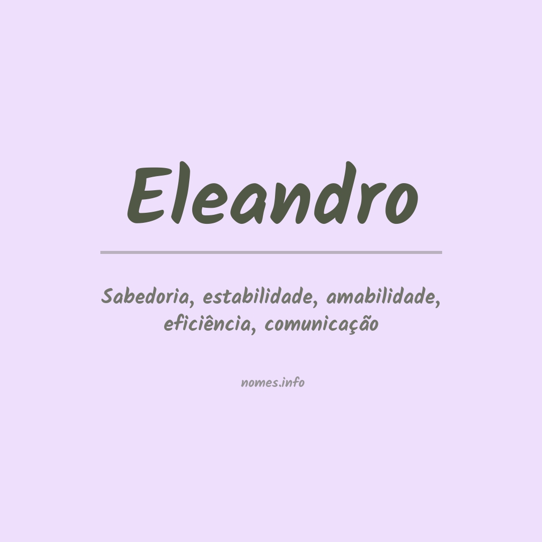 Significado do nome Eleandro