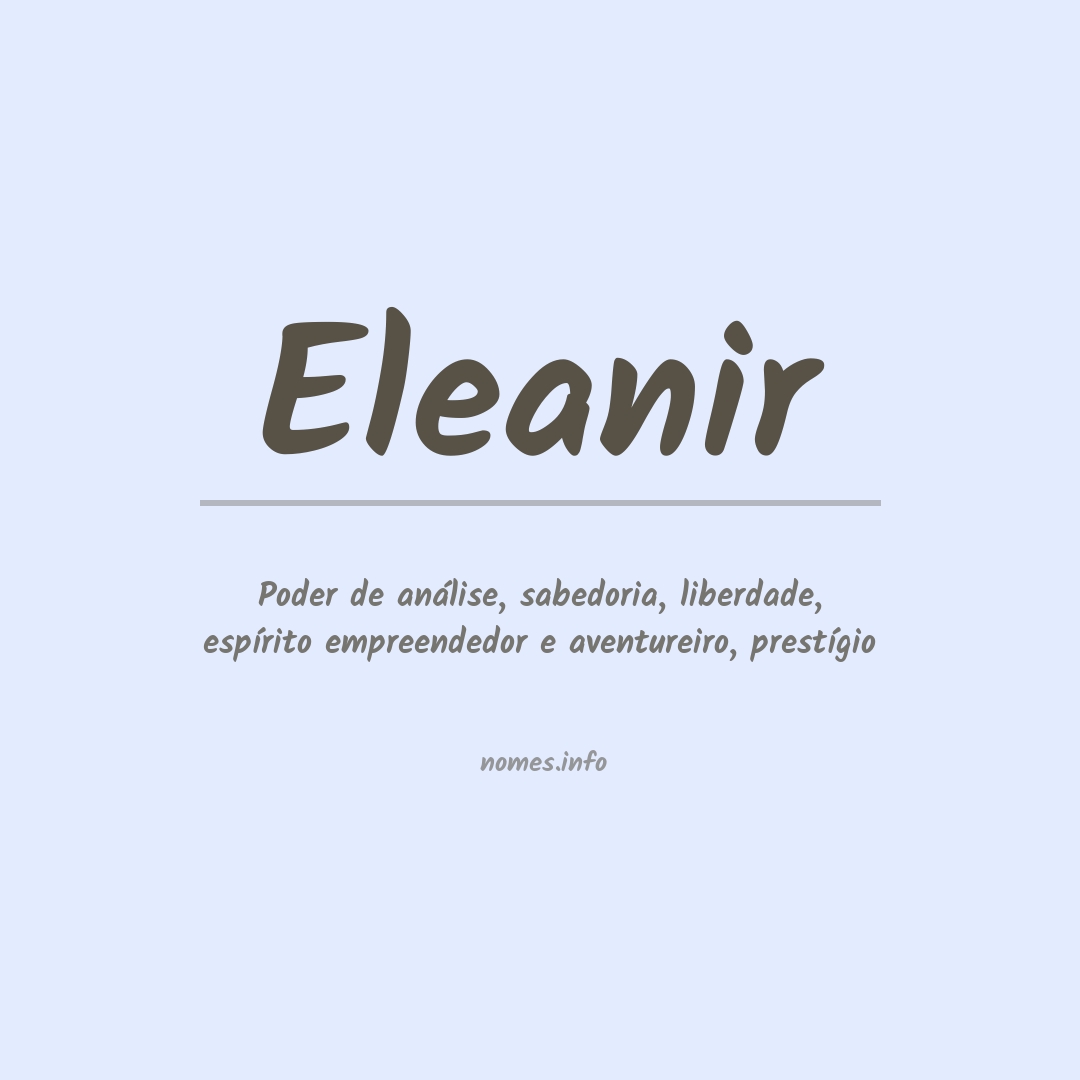 Significado do nome Eleanir