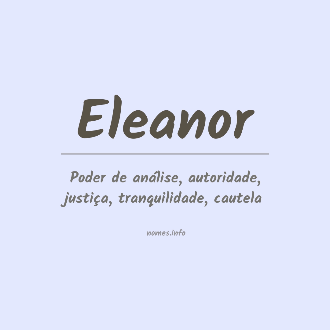 Significado do nome Eleanor