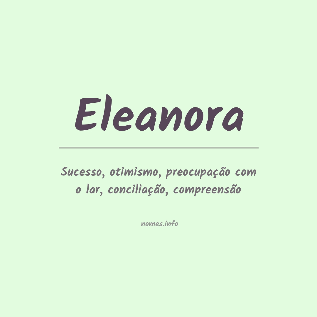 Significado do nome Eleanora