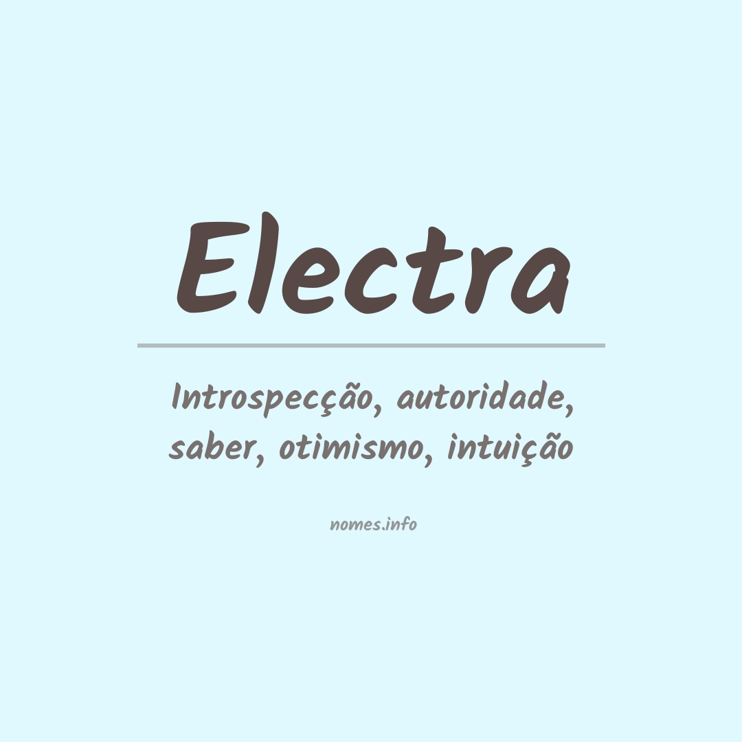 Significado do nome Electra