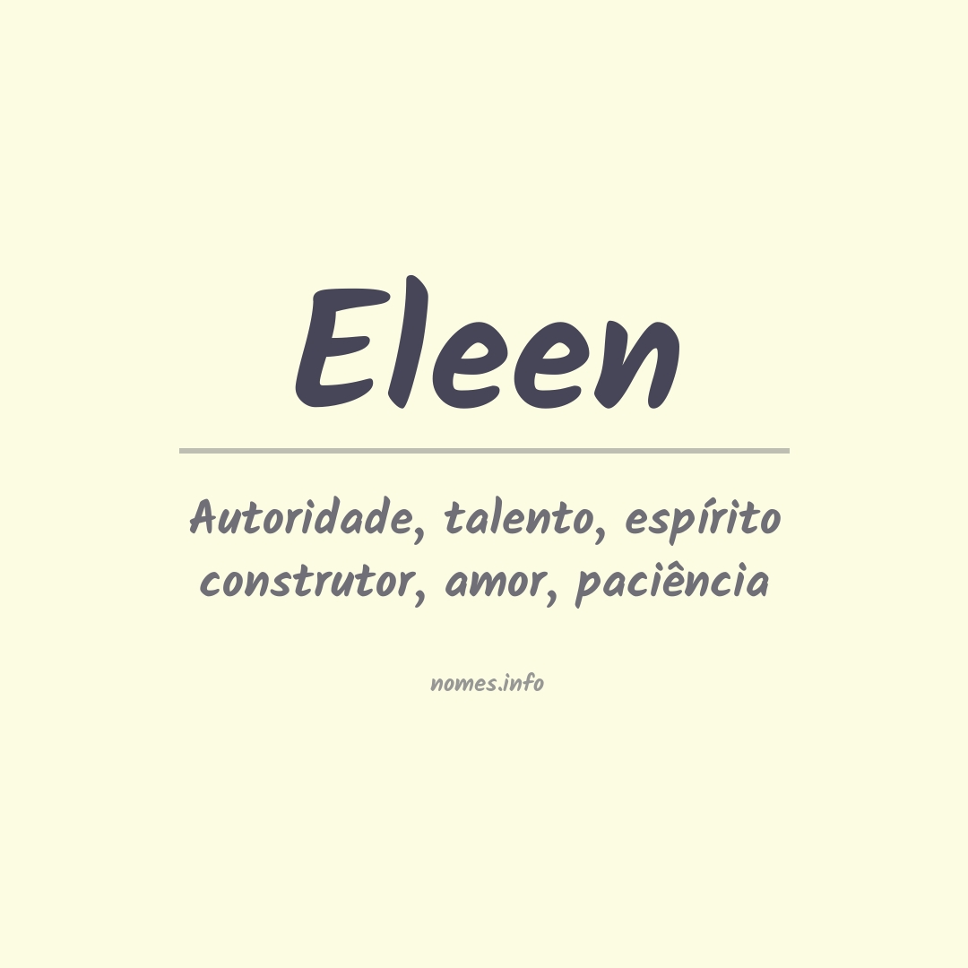 Significado do nome Eleen