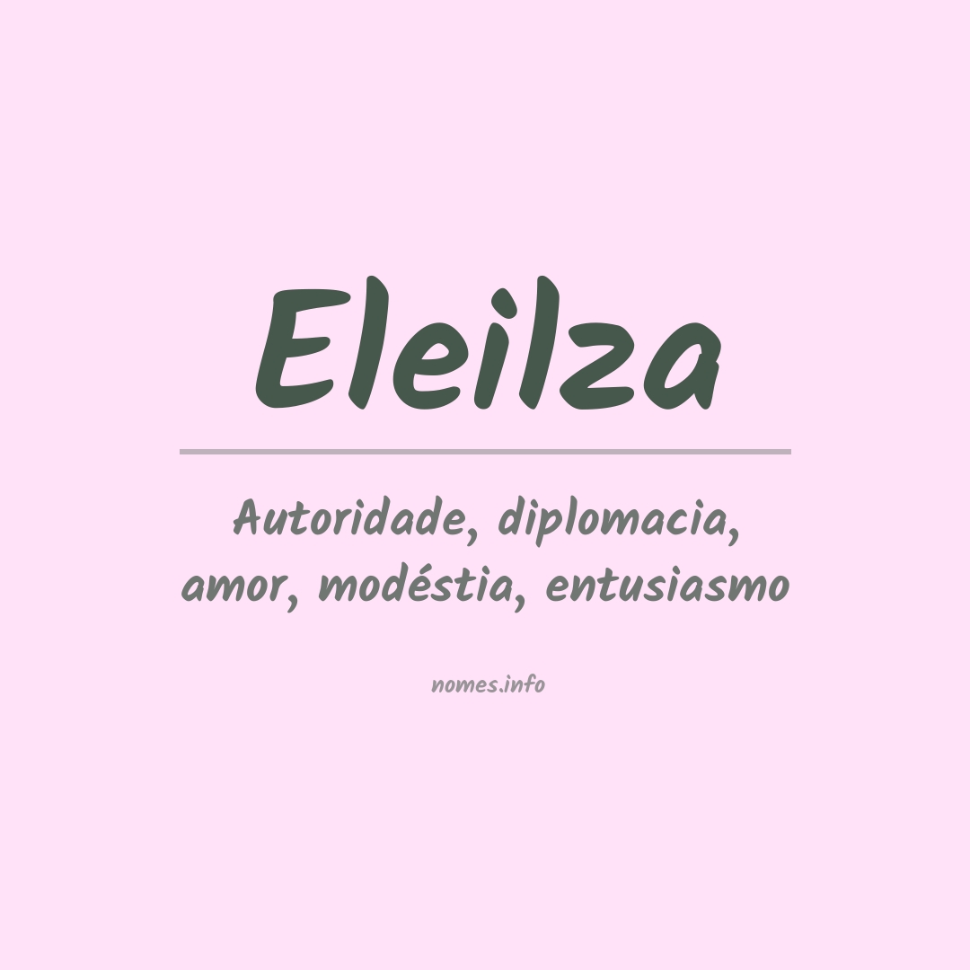 Significado do nome Eleilza