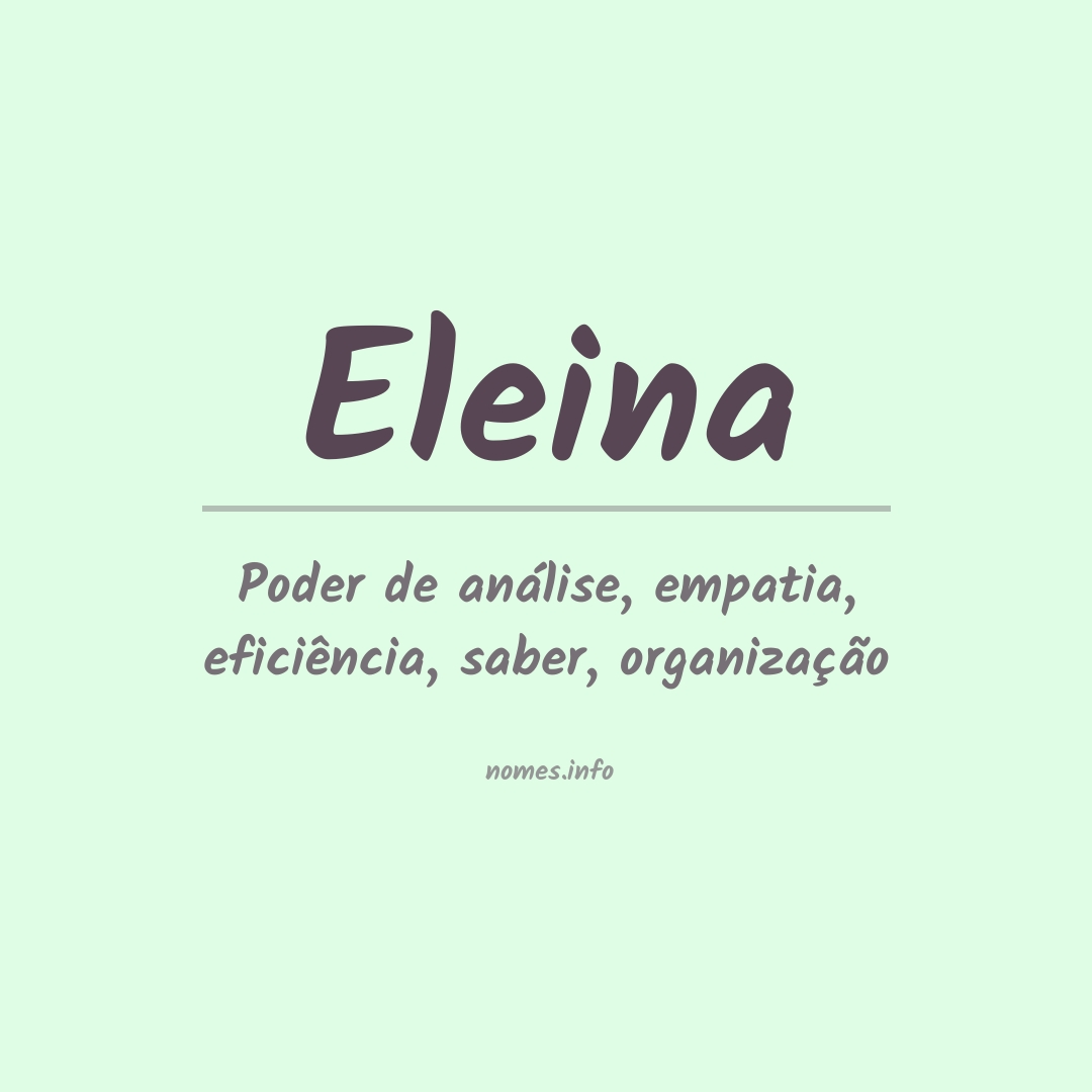 Significado do nome Eleina