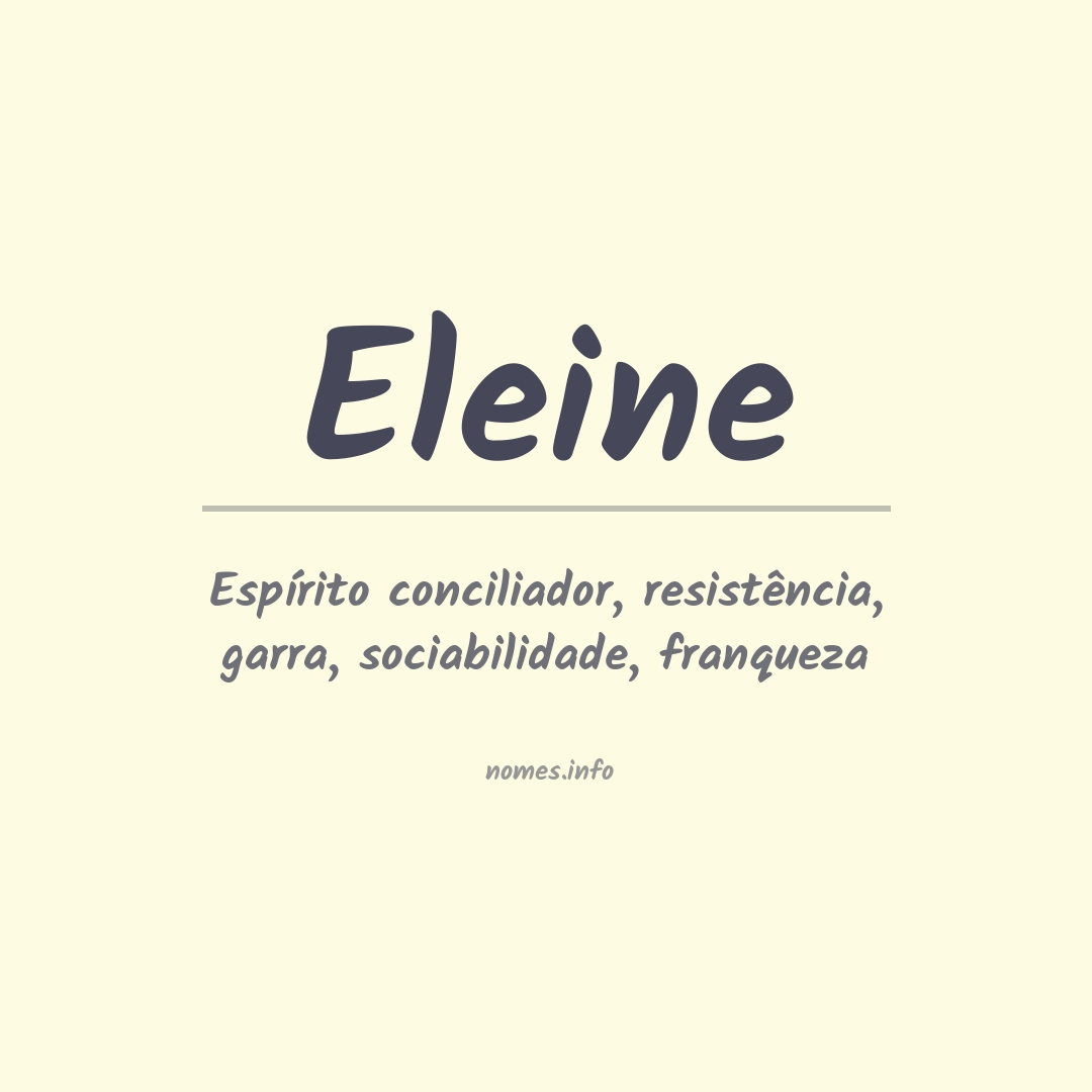 Significado do nome Eleine