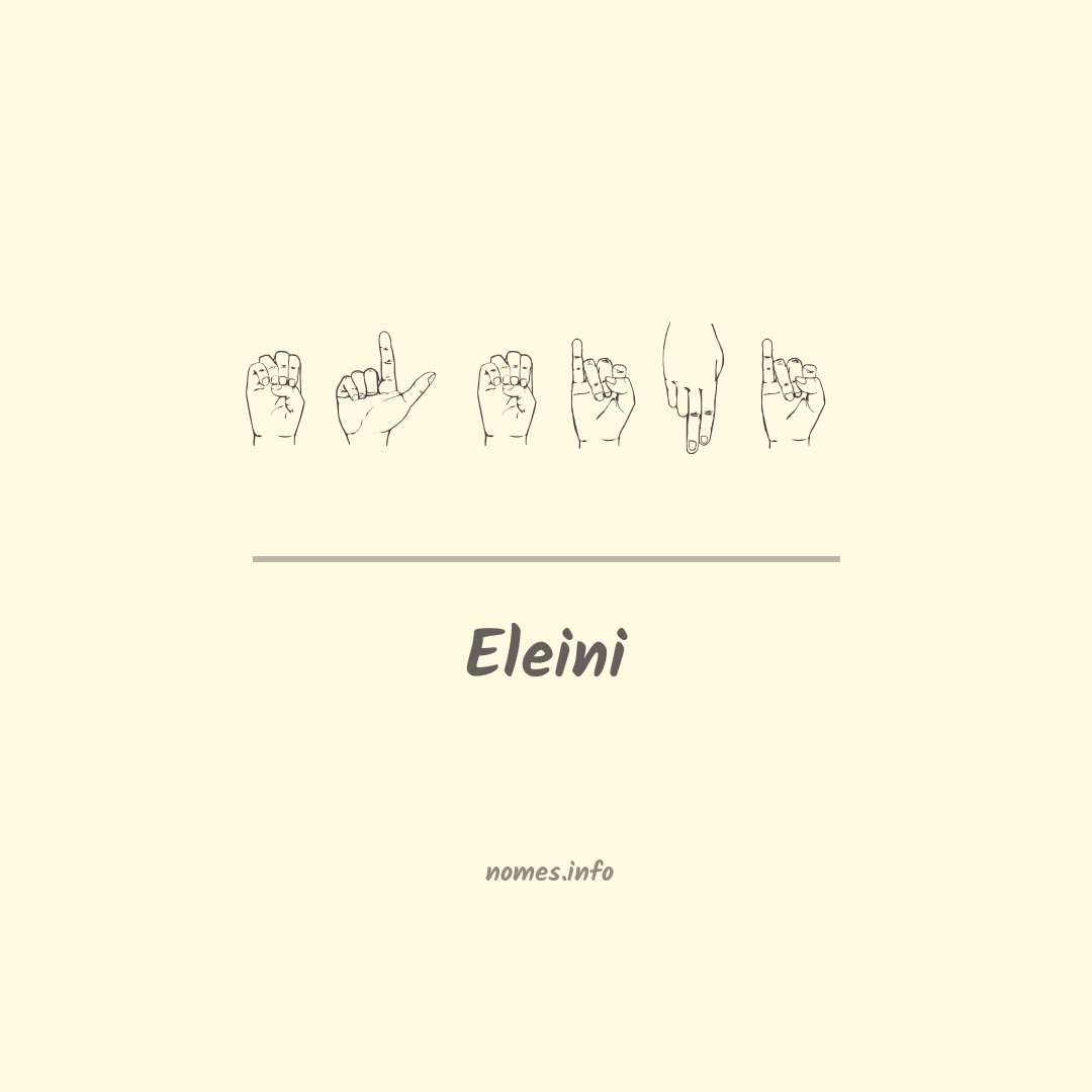 Eleini em Libras