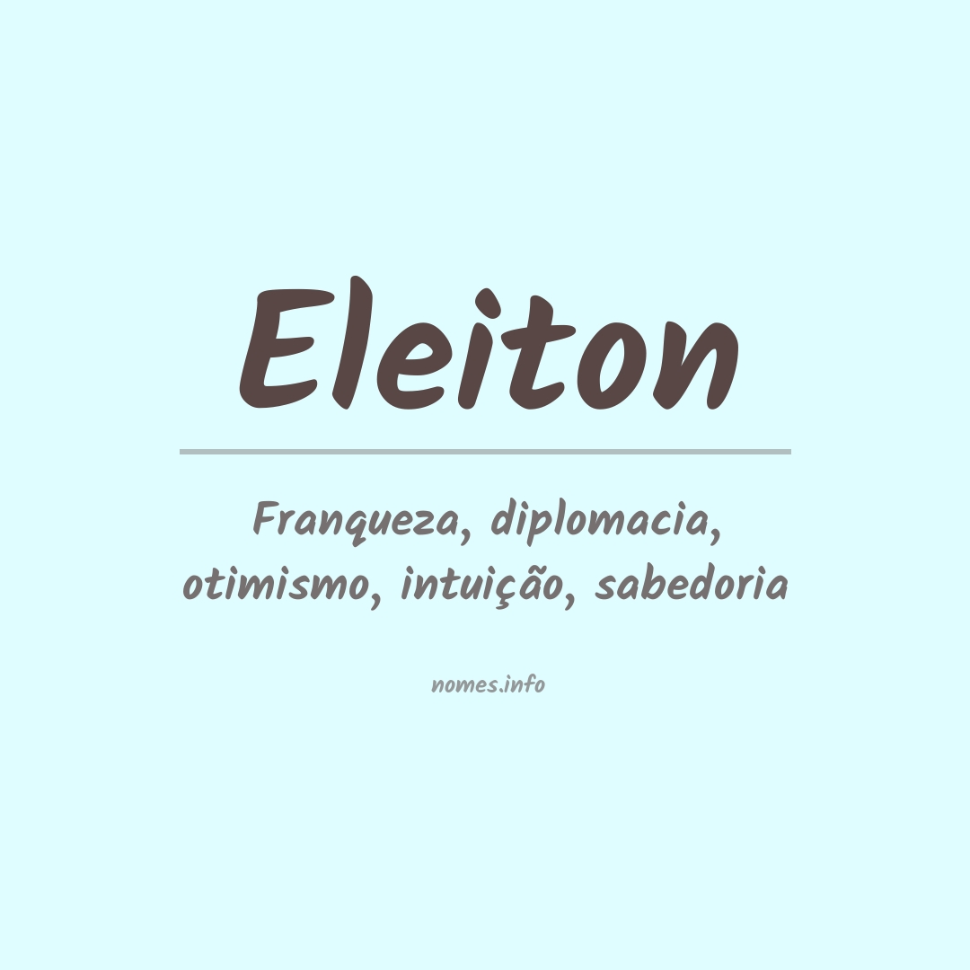 Significado do nome Eleiton