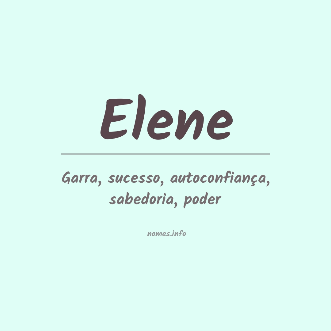 Significado do nome Elene