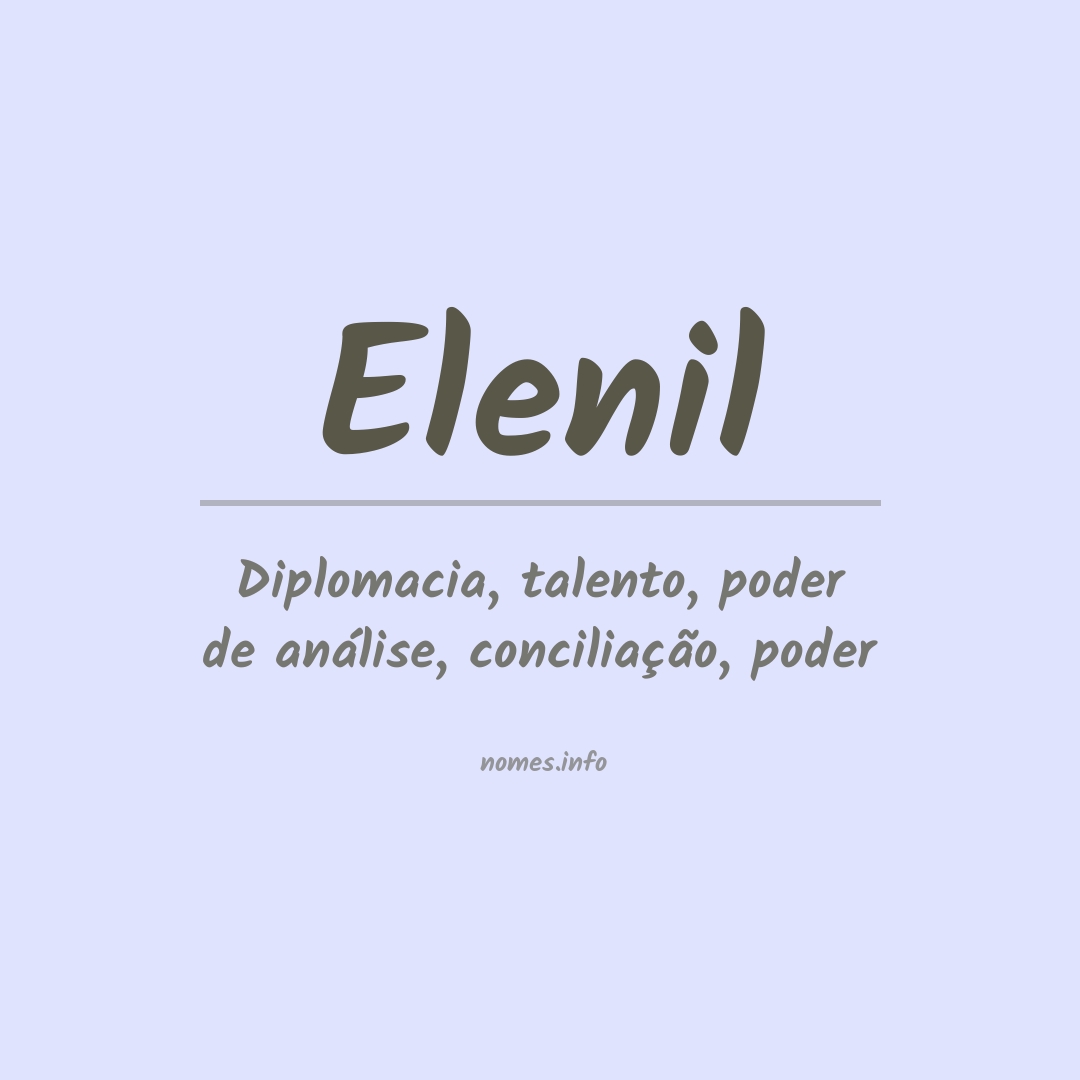 Significado do nome Elenil