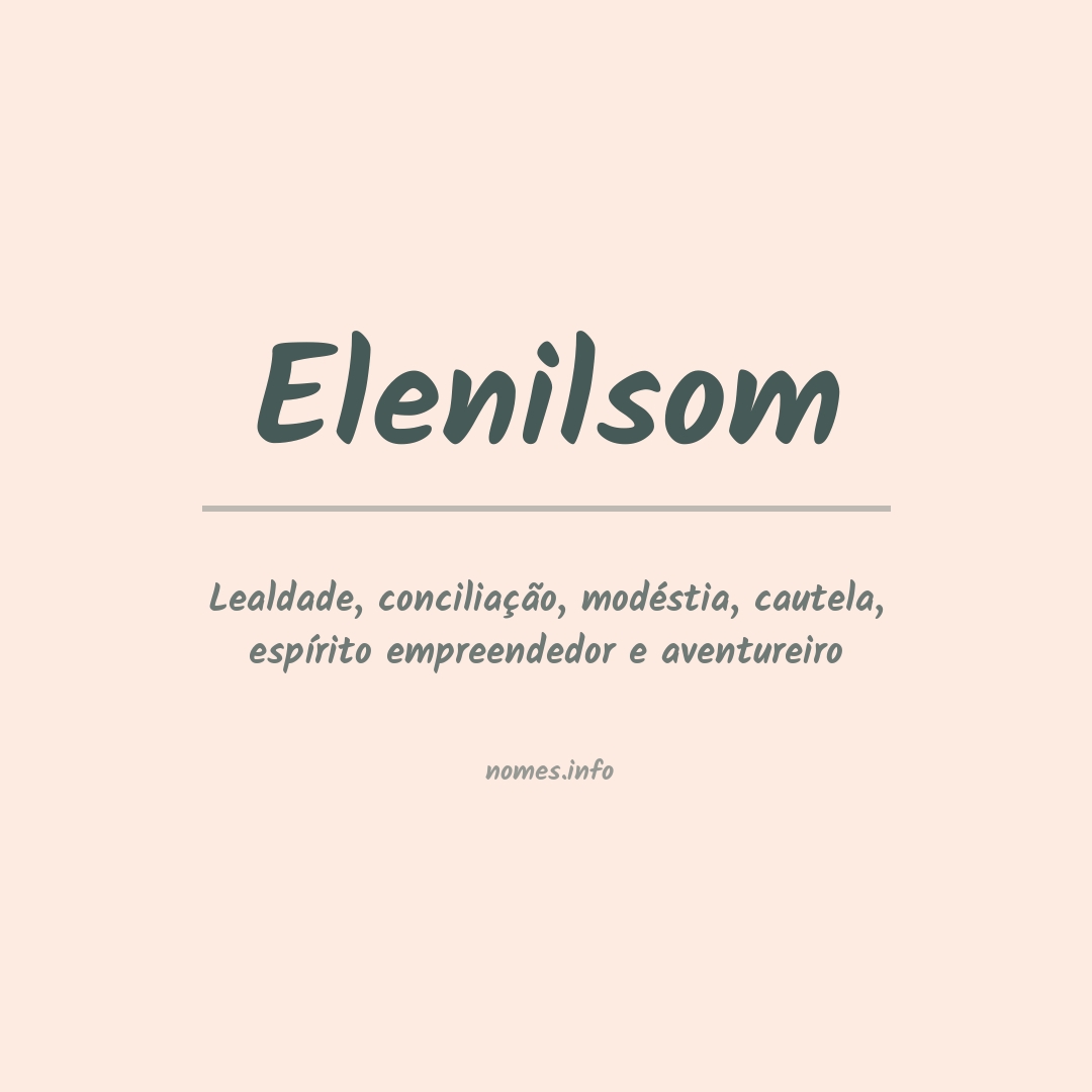 Significado do nome Elenilsom