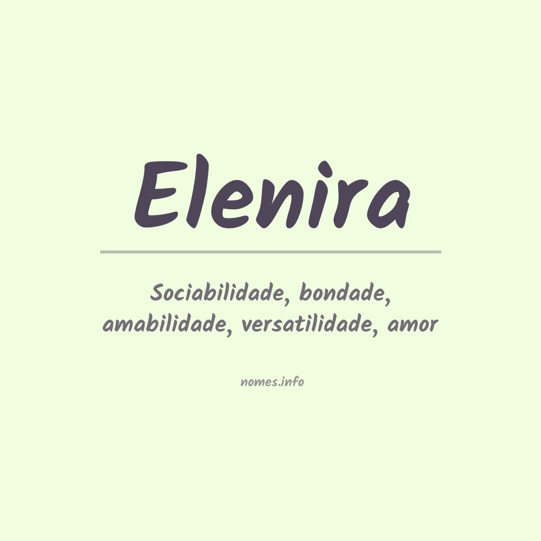 Significado do nome Elenira