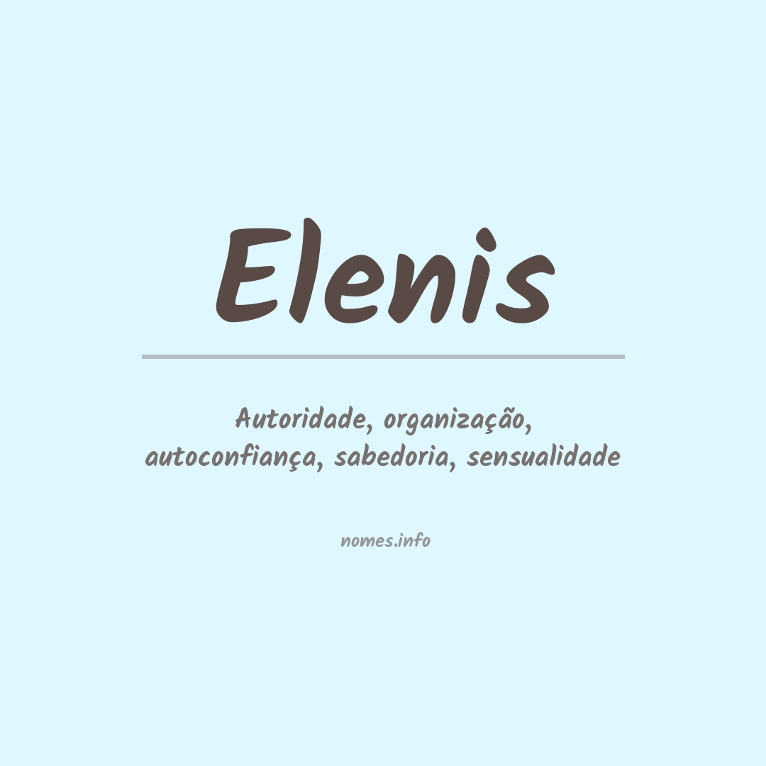 Significado do nome Elenis