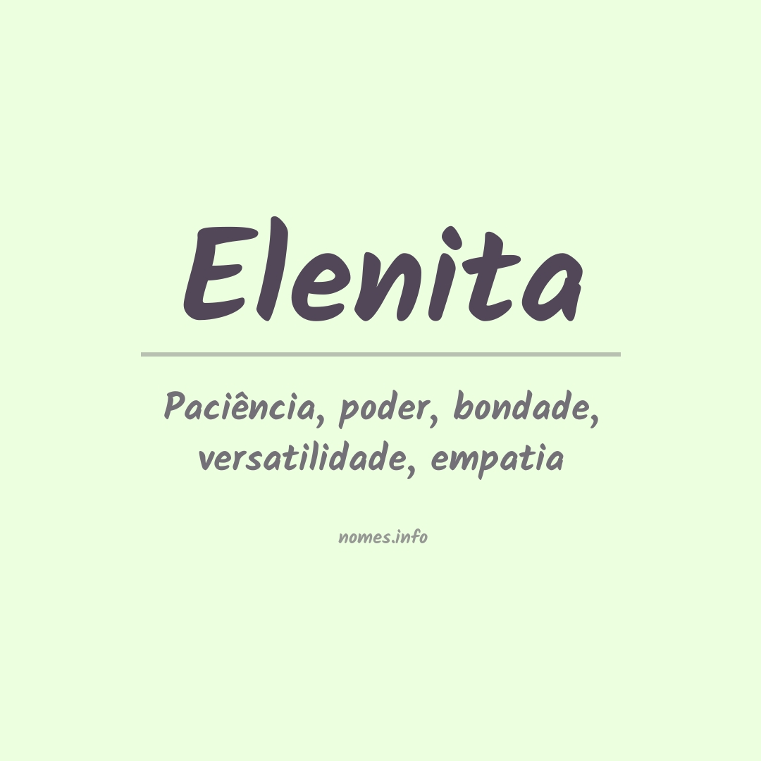 Significado do nome Elenita