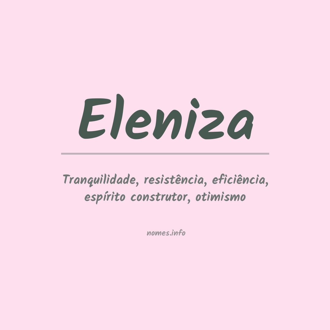 Significado do nome Eleniza
