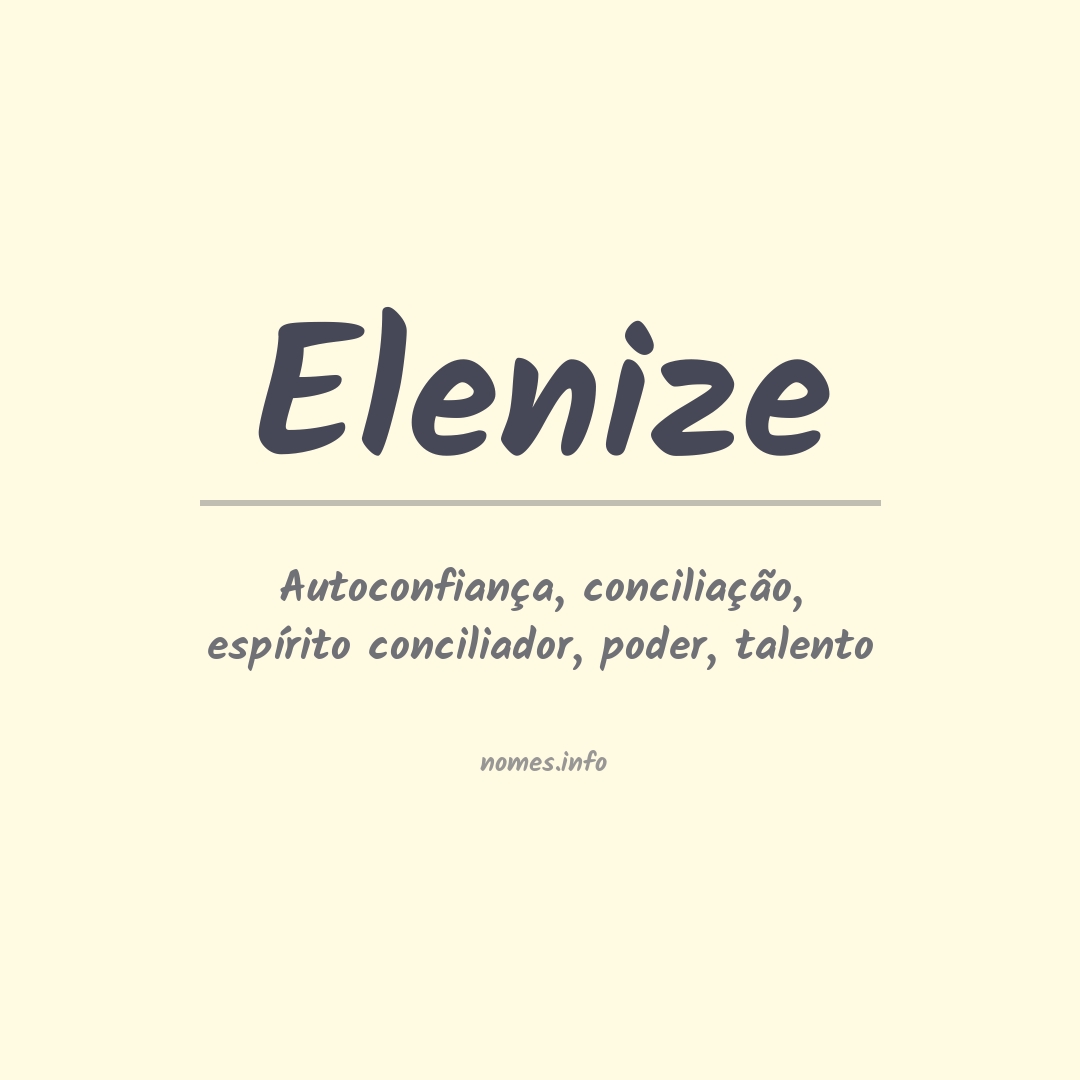 Significado do nome Elenize