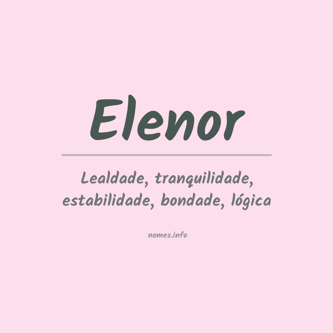 Significado do nome Elenor