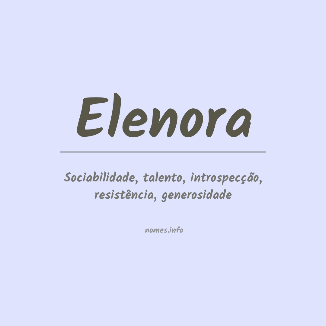 Significado do nome Elenora