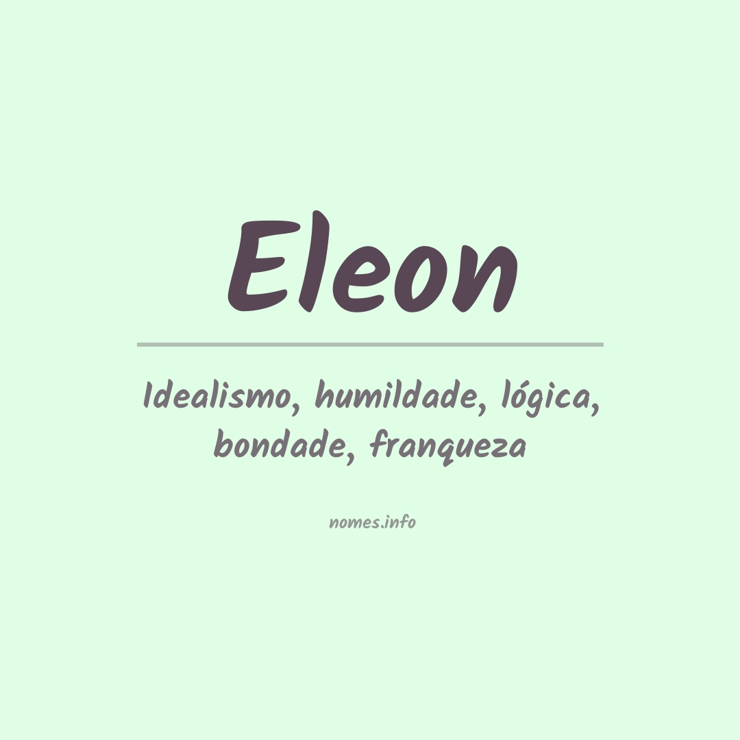 Significado do nome Eleon