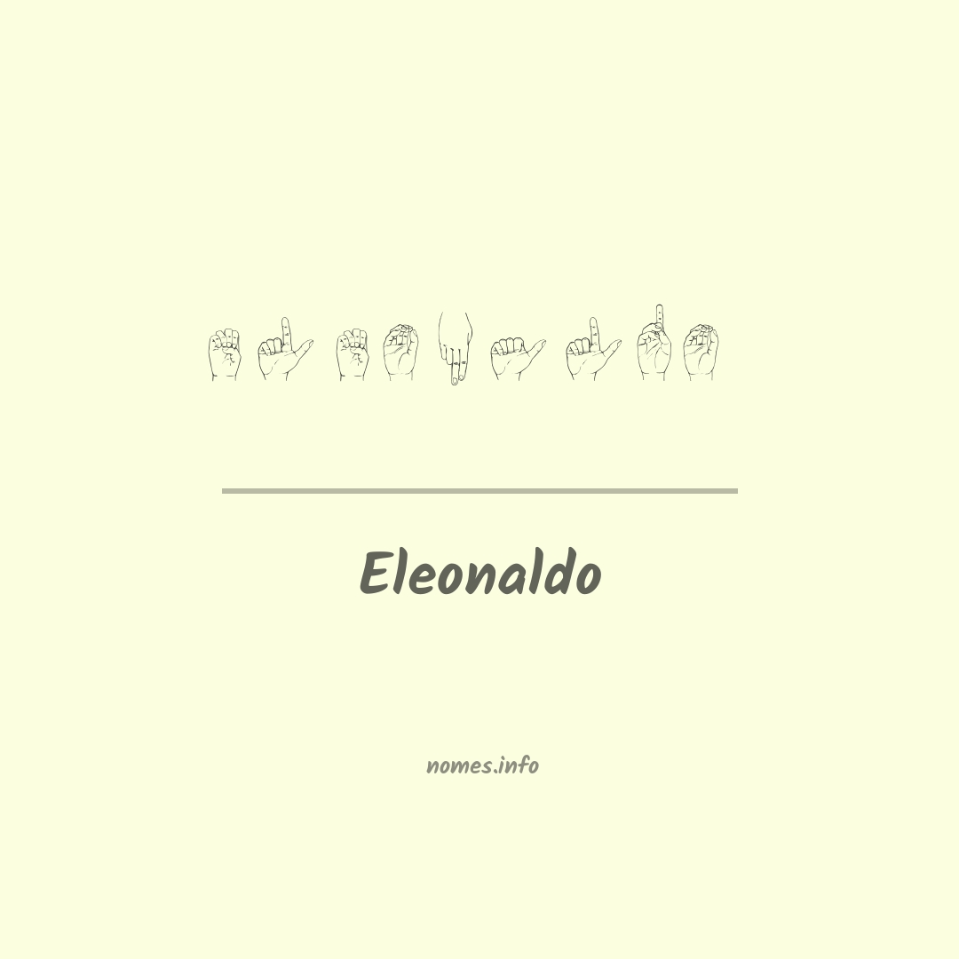 Eleonaldo em Libras