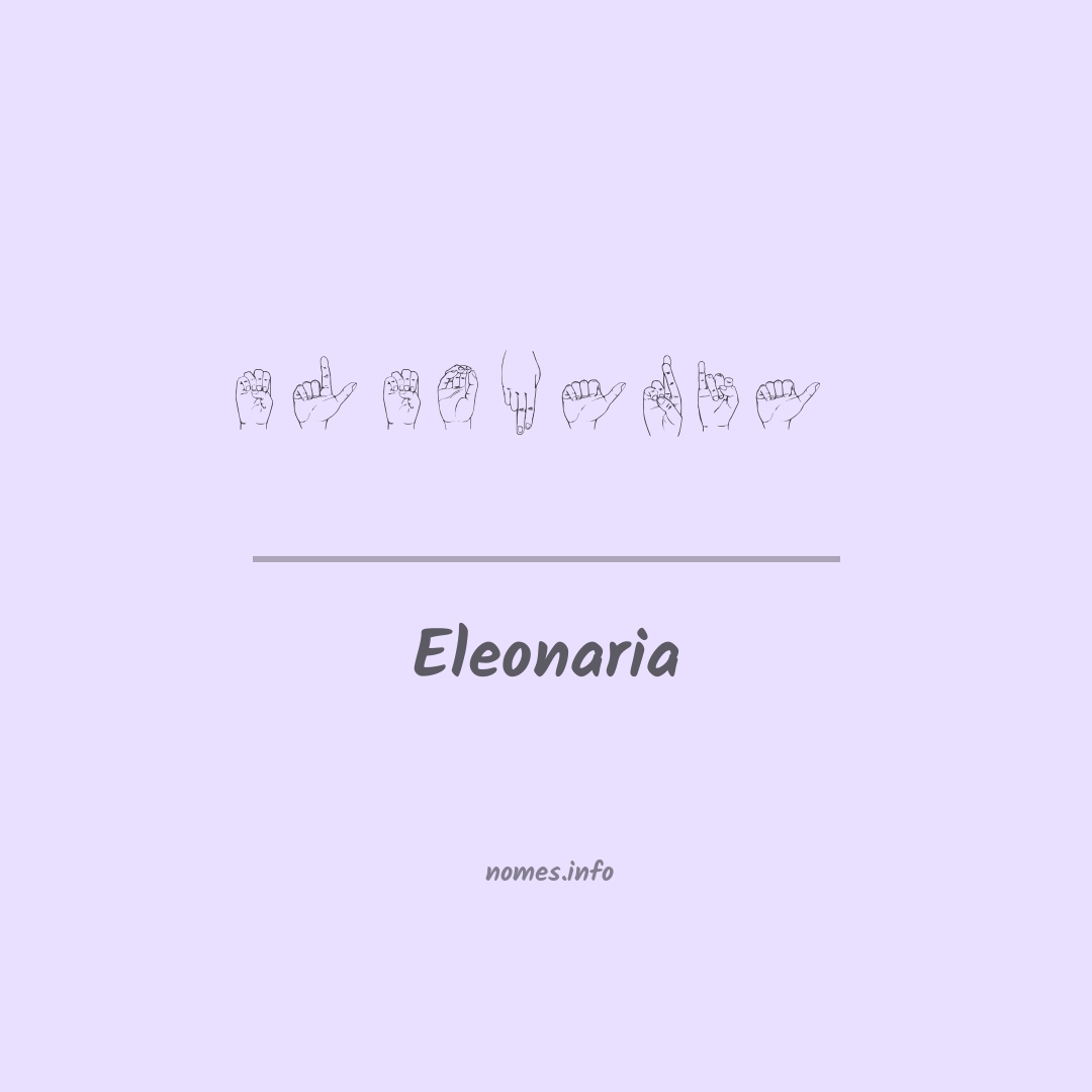 Eleonaria em Libras