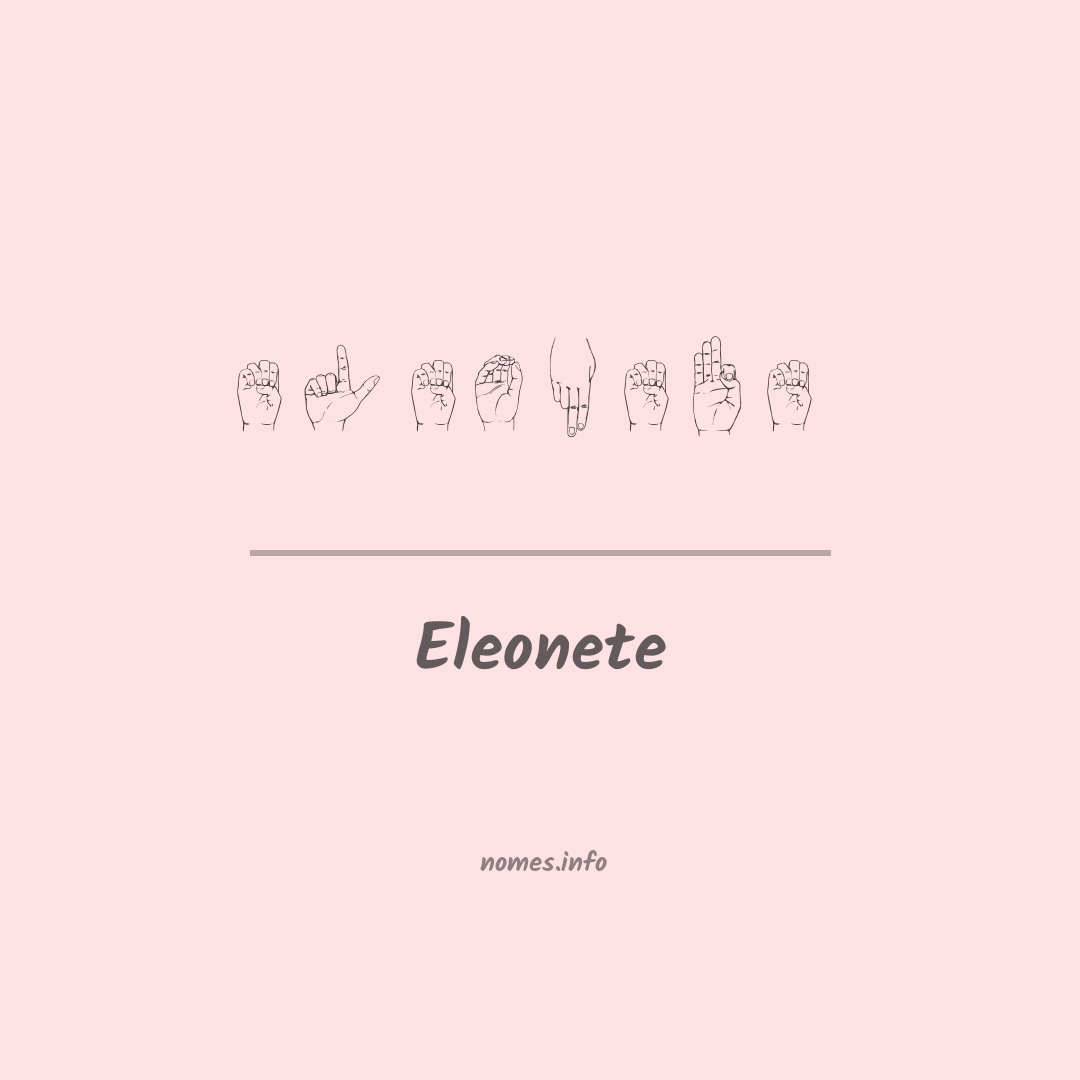 Eleonete em Libras