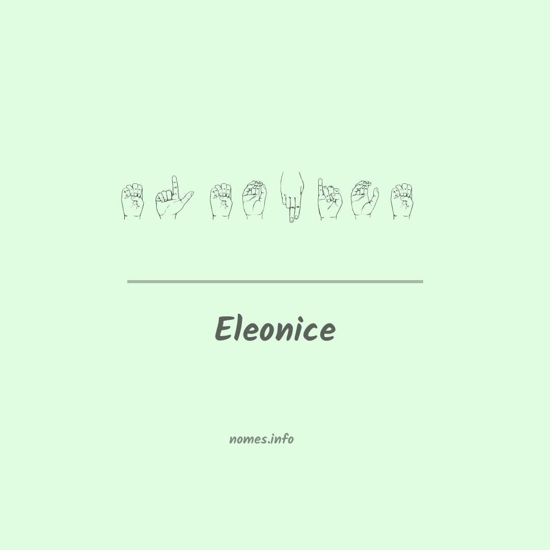 Eleonice em Libras