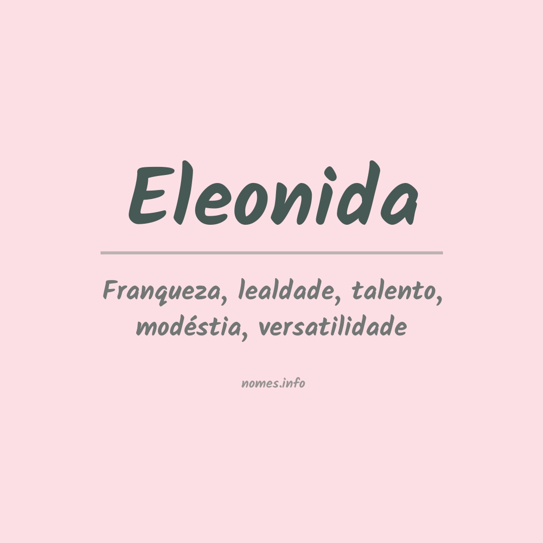 Significado do nome Eleonida