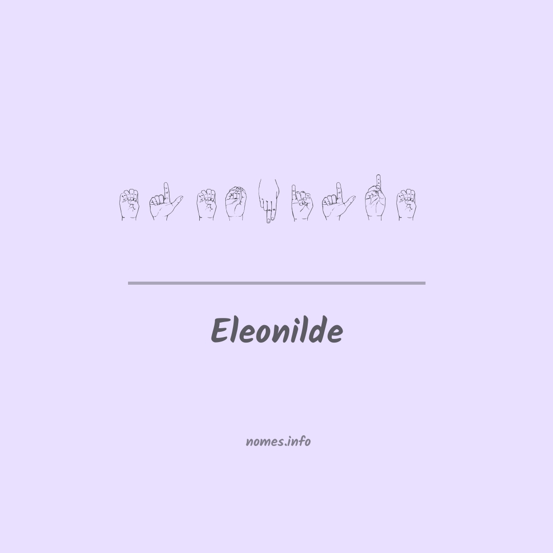 Eleonilde em Libras