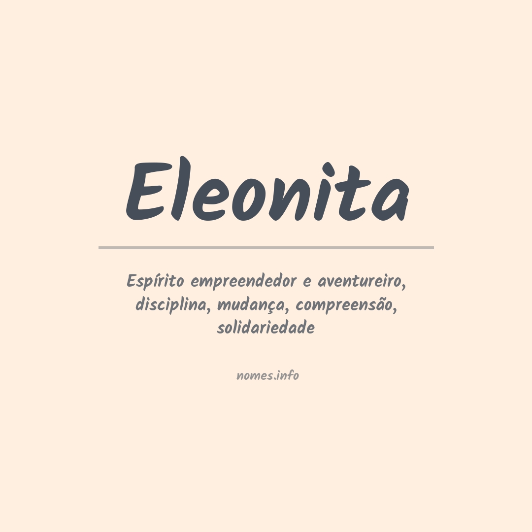 Significado do nome Eleonita