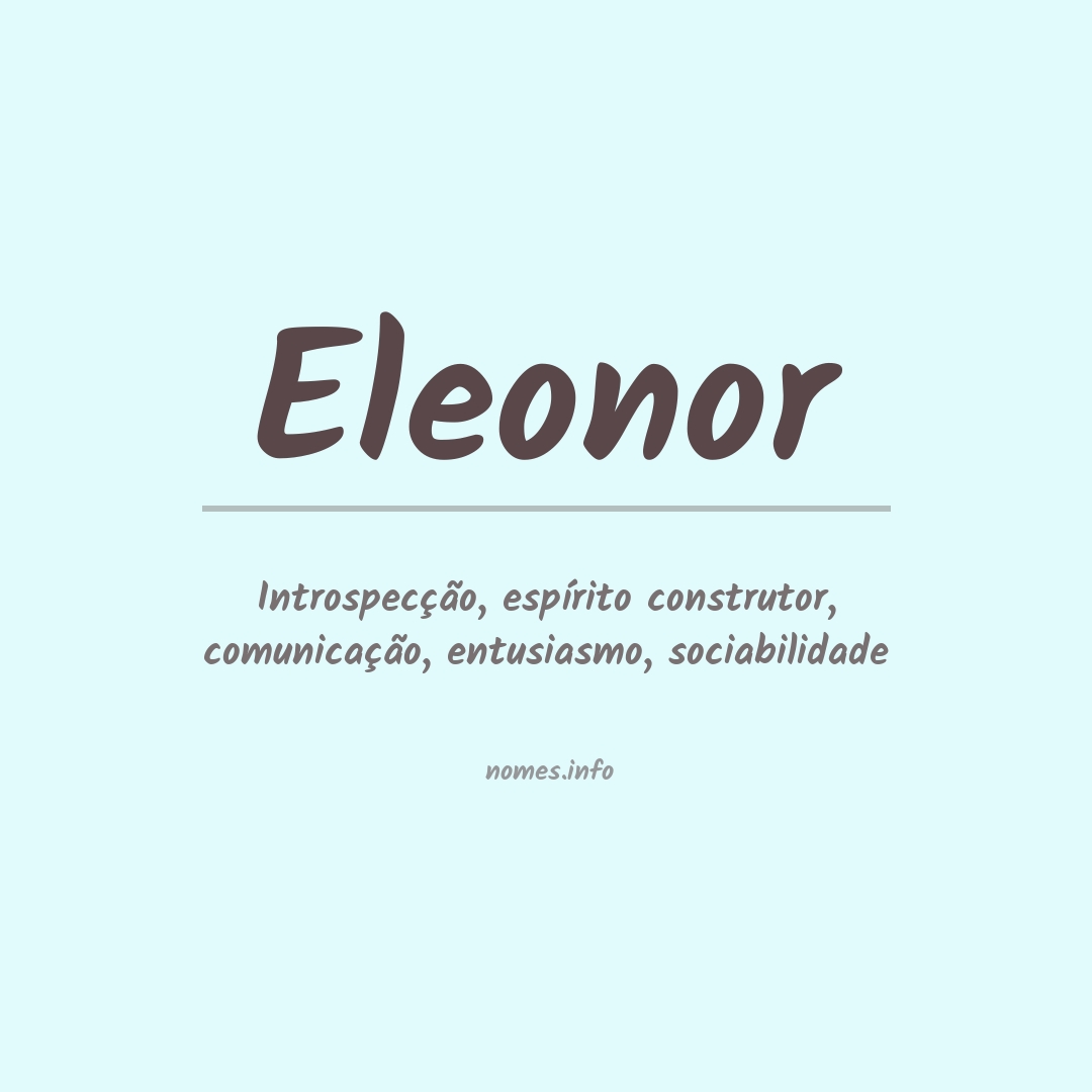 Significado do nome Eleonor