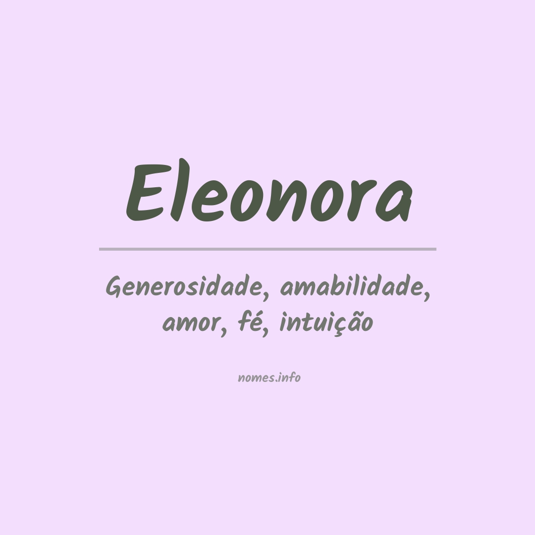 Significado do nome Eleonora