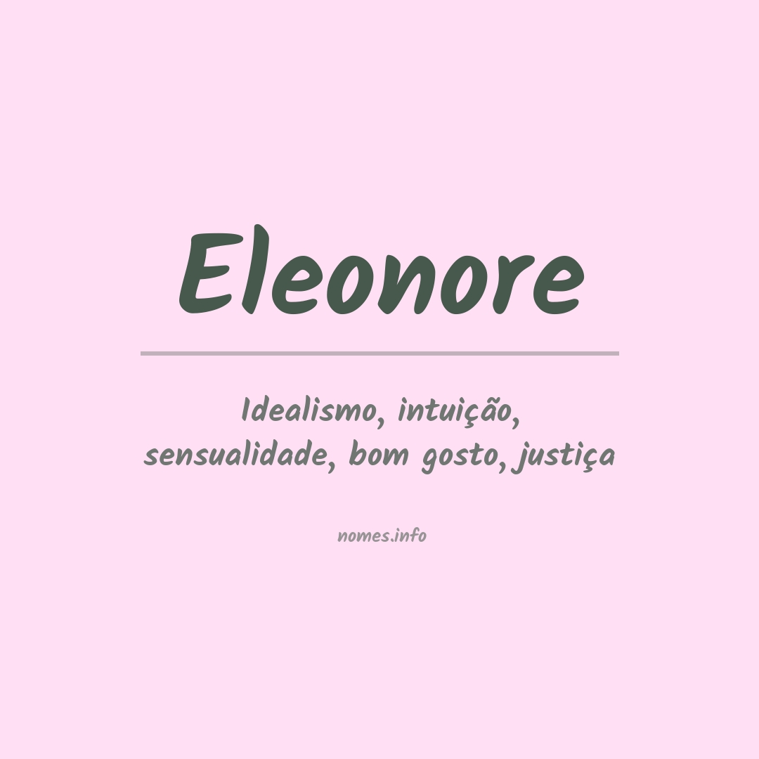 Significado do nome Eleonore