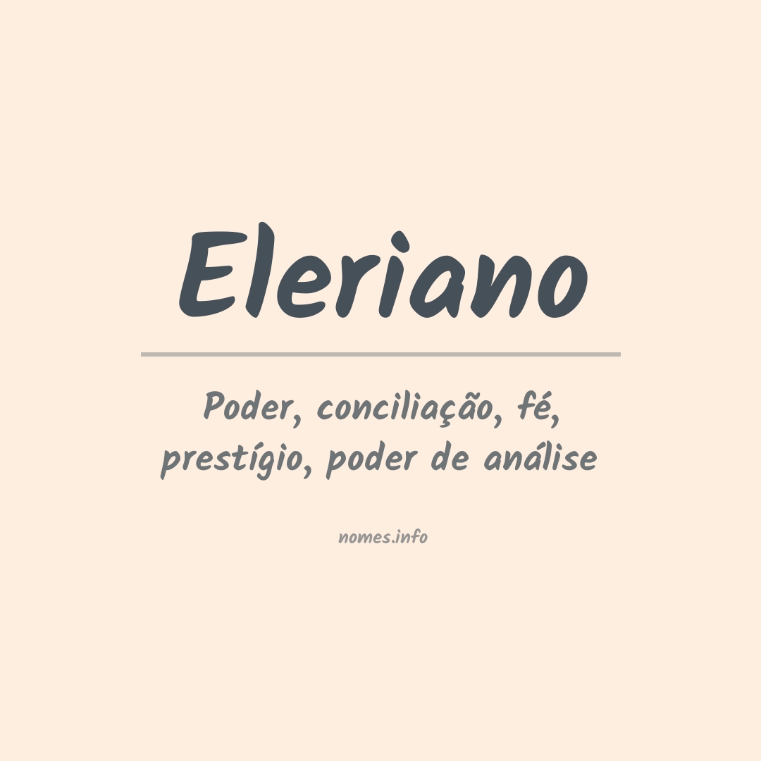 Significado do nome Eleriano