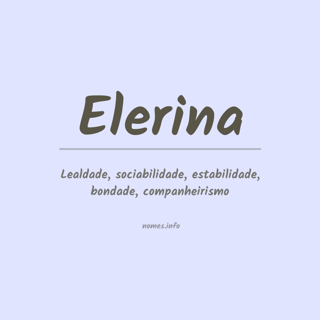 Significado do nome Elerina