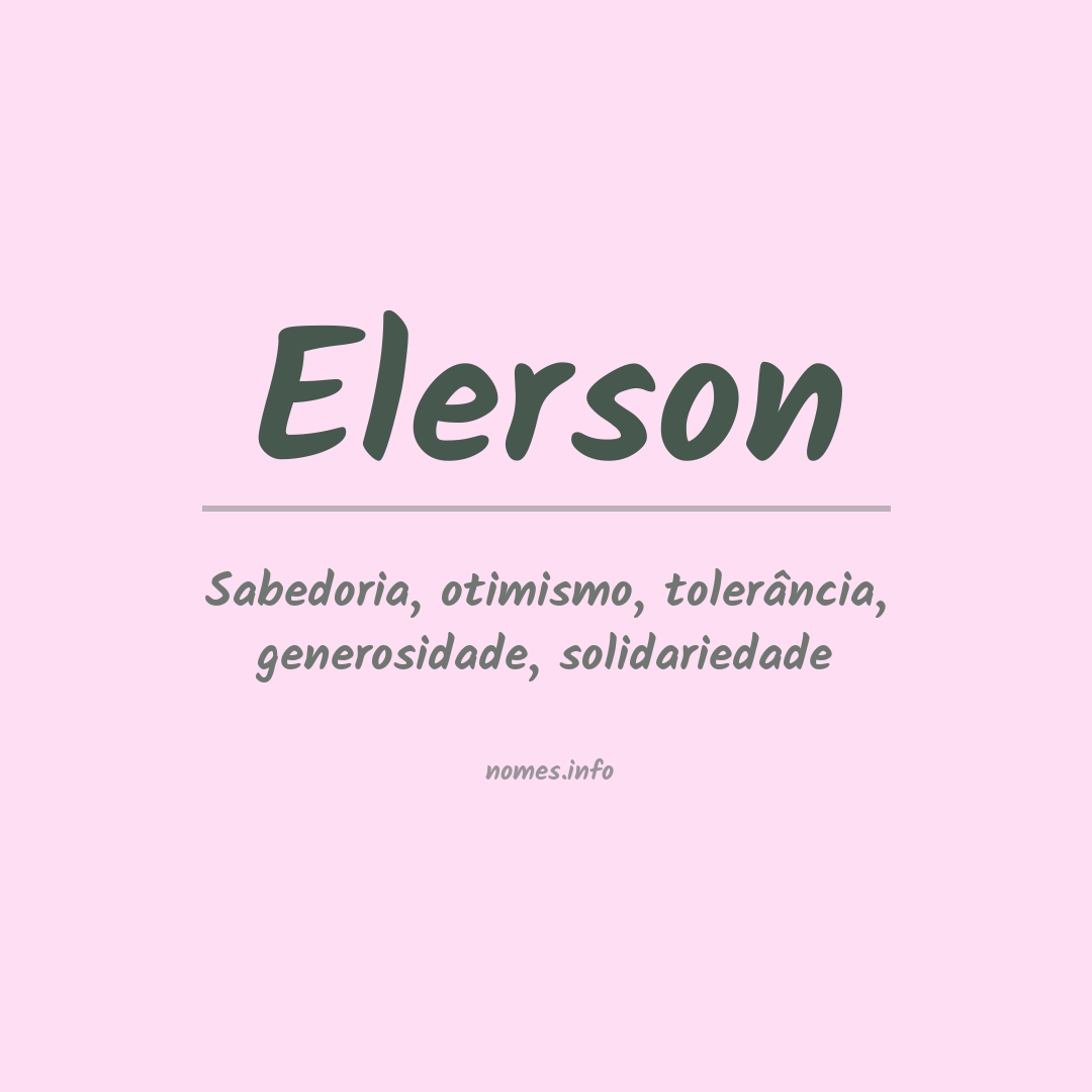 Significado do nome Elerson