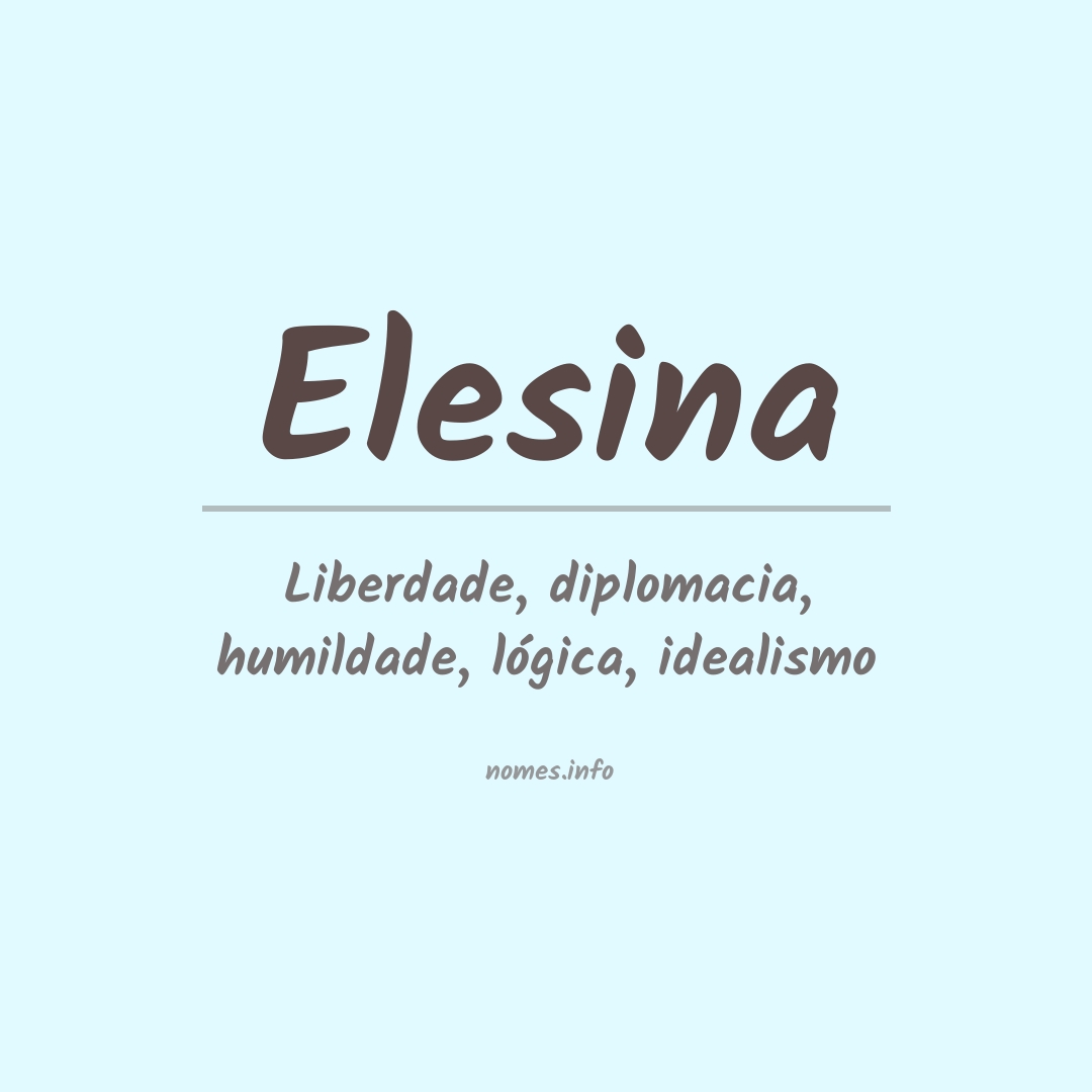 Significado do nome Elesina