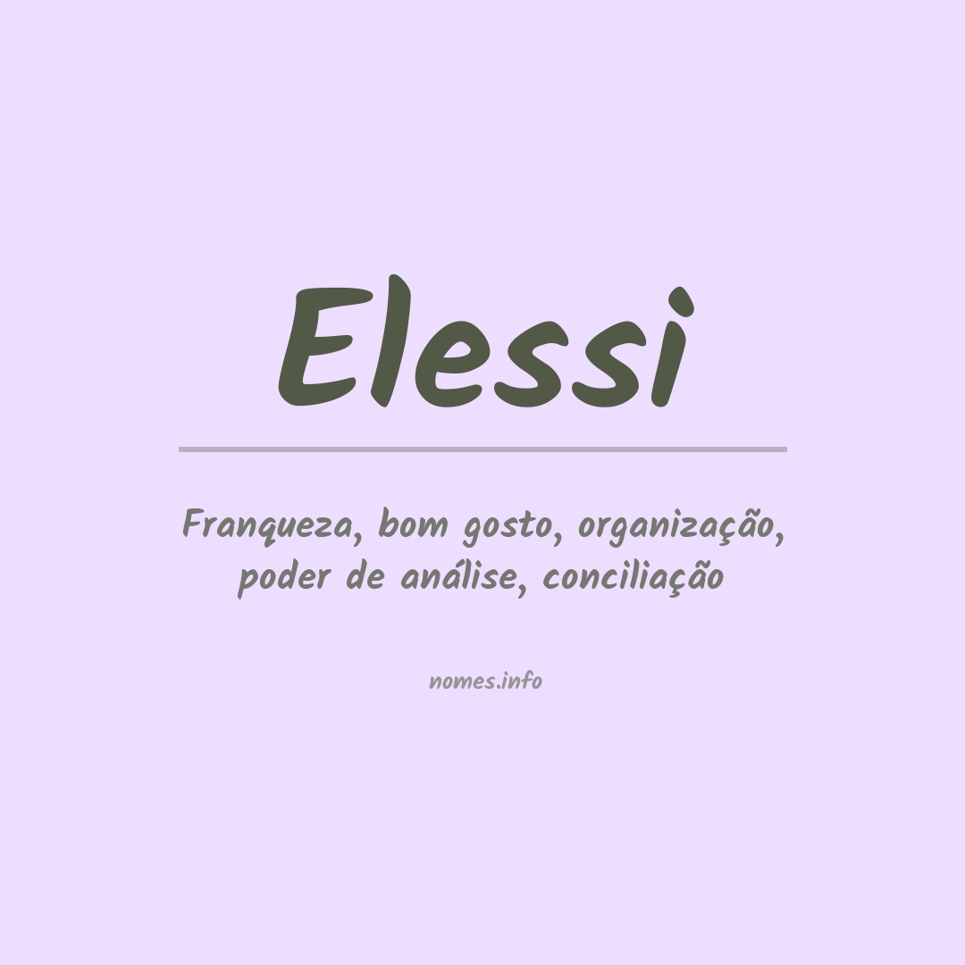 Significado do nome Elessi