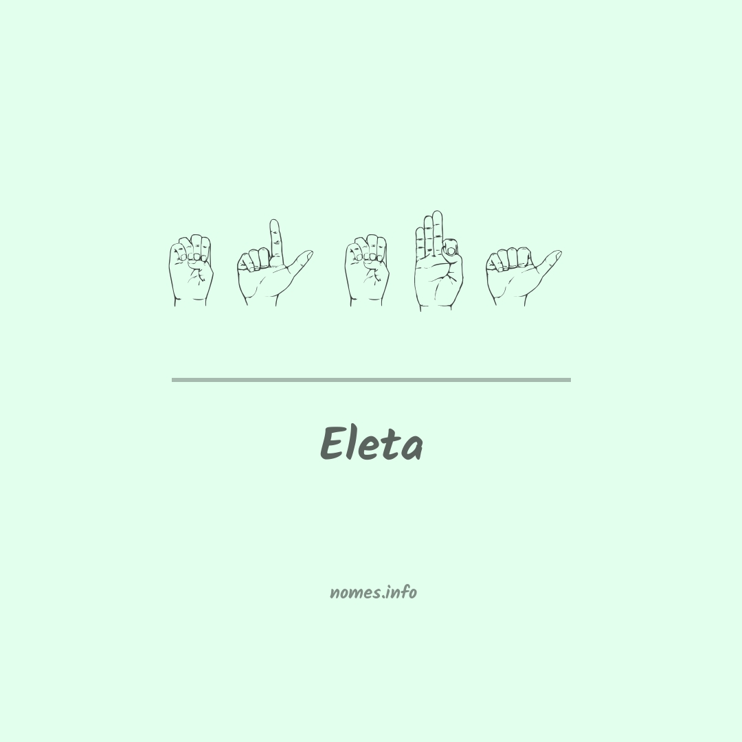 Eleta em Libras