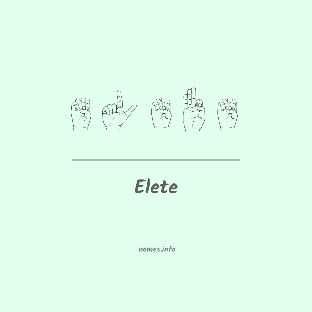 Elete em Libras