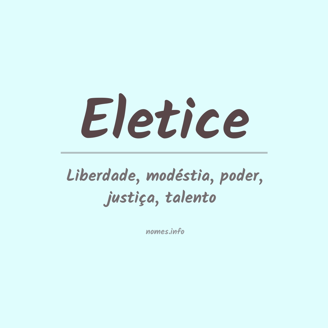 Significado do nome Eletice