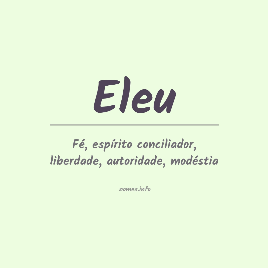 Significado do nome Eleu