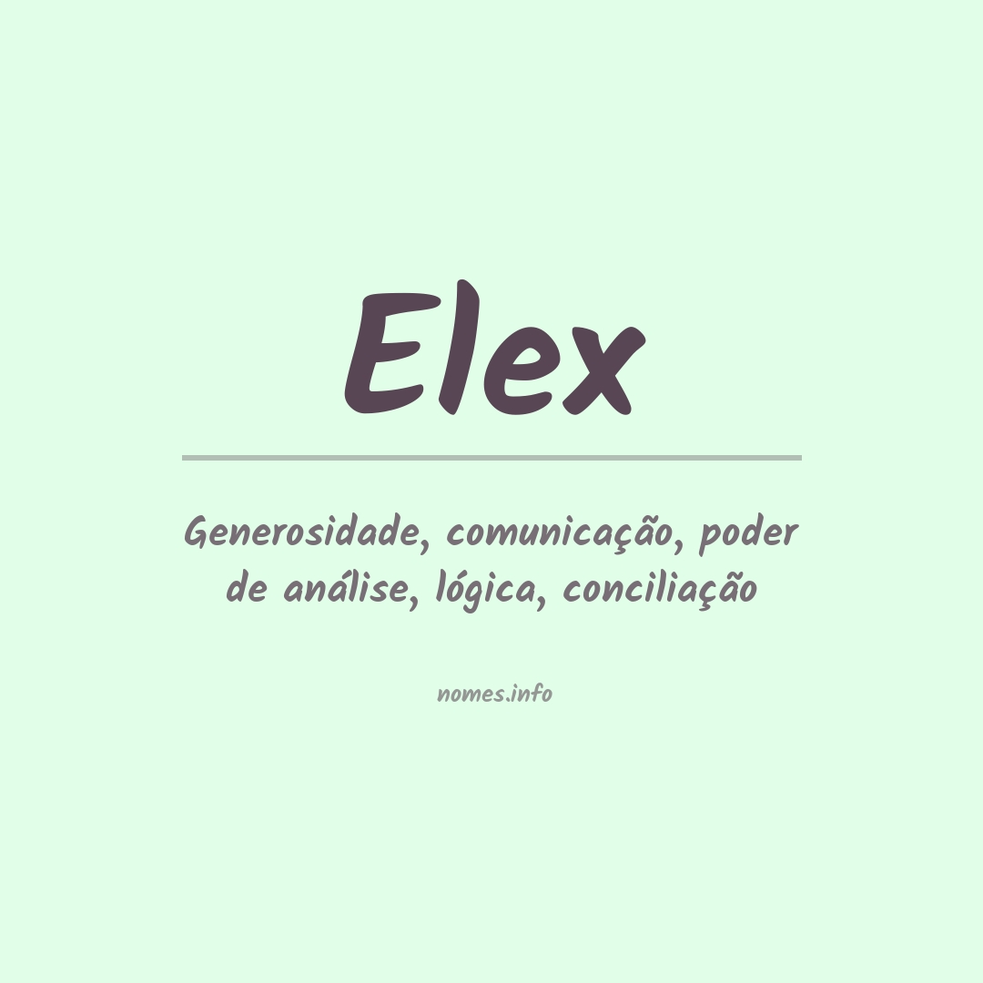 Significado do nome Elex