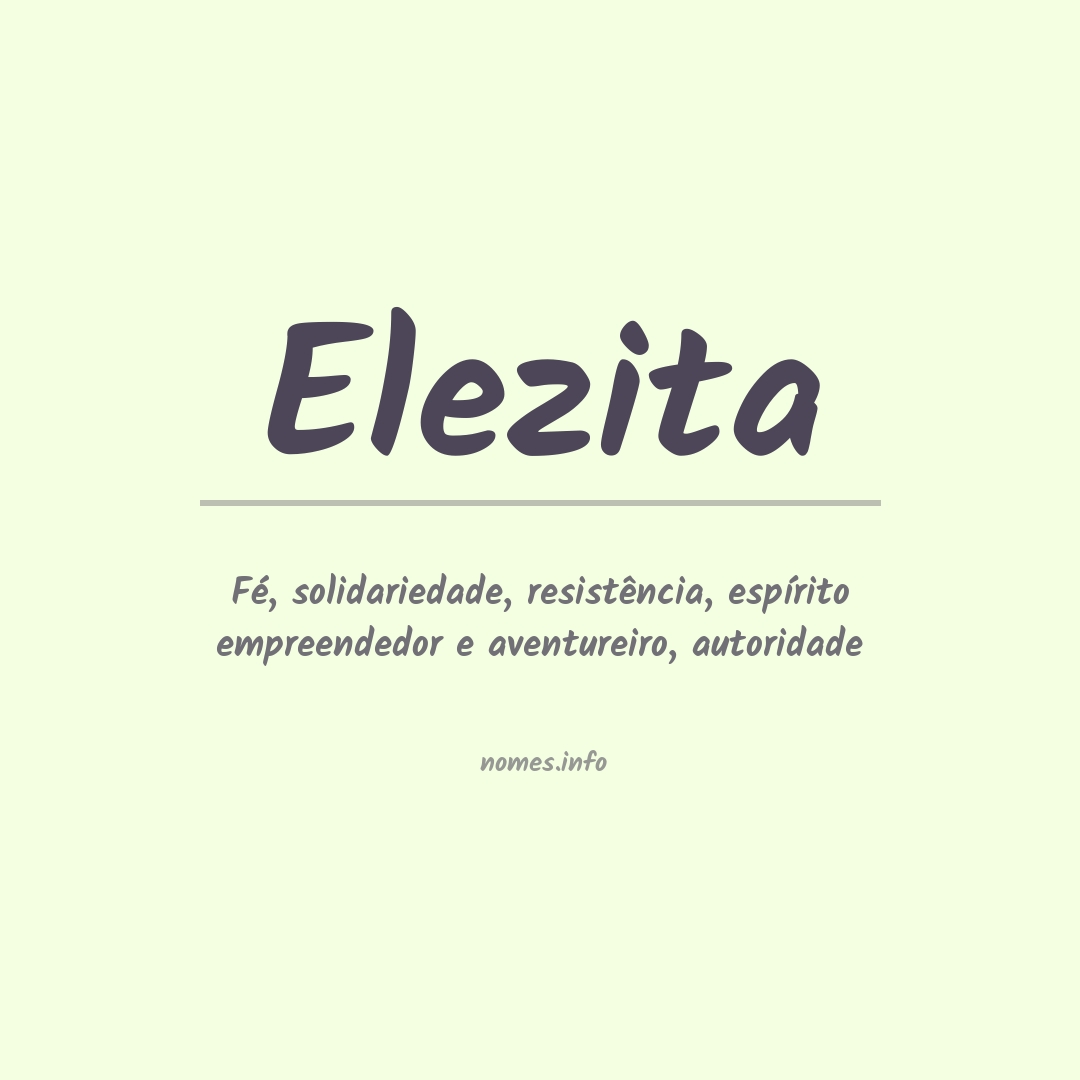 Significado do nome Elezita