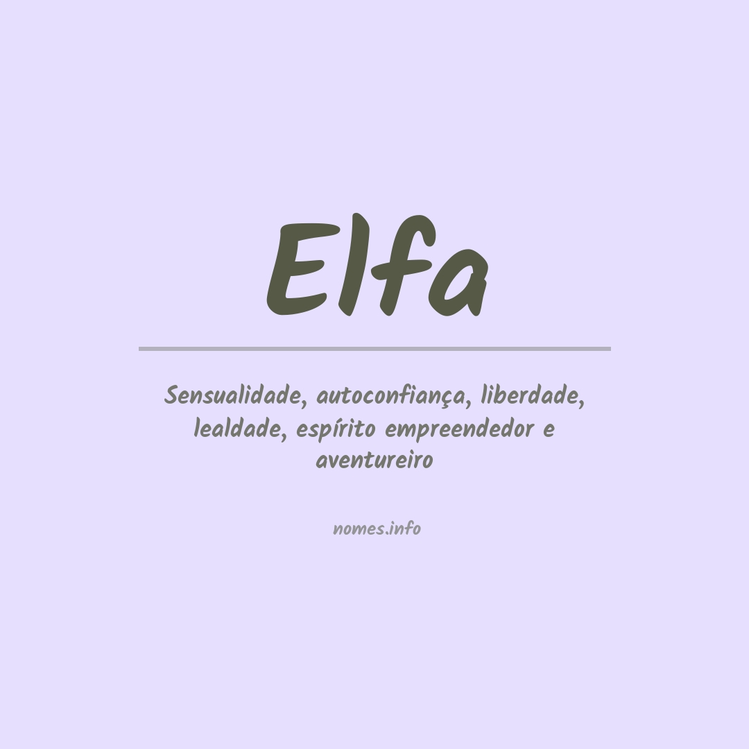 Significado do nome Elfa