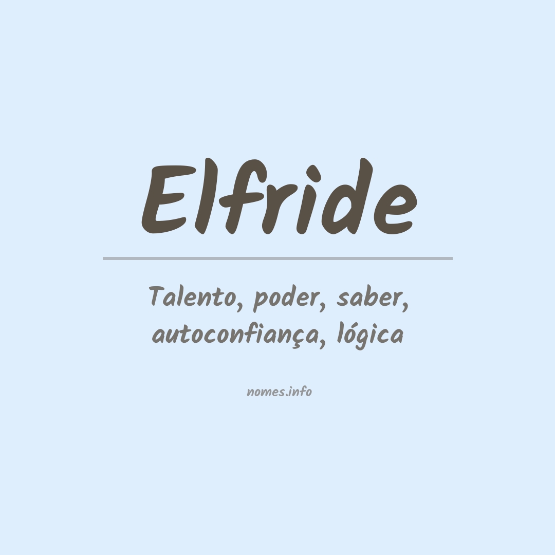 Significado do nome Elfride