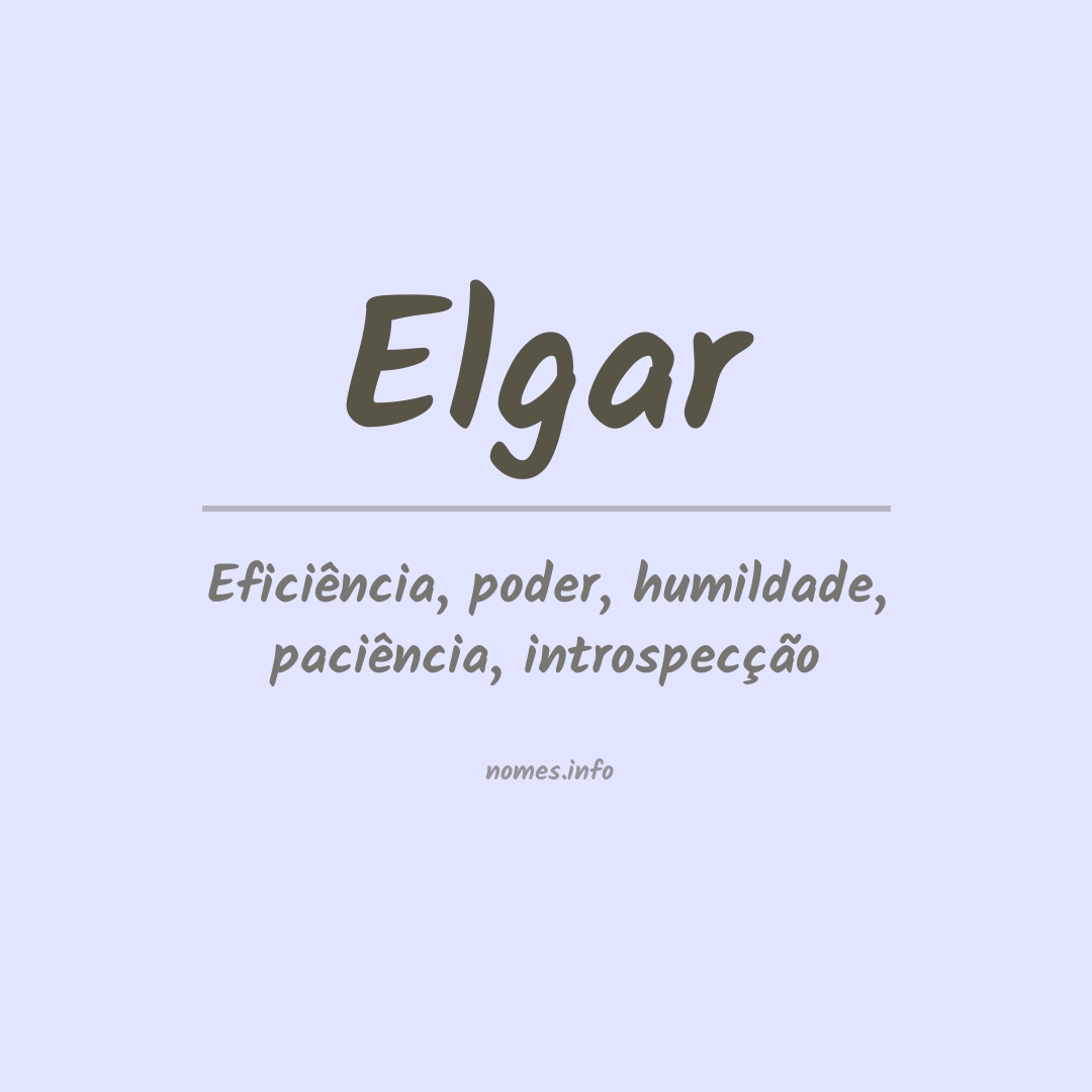 Significado do nome Elgar