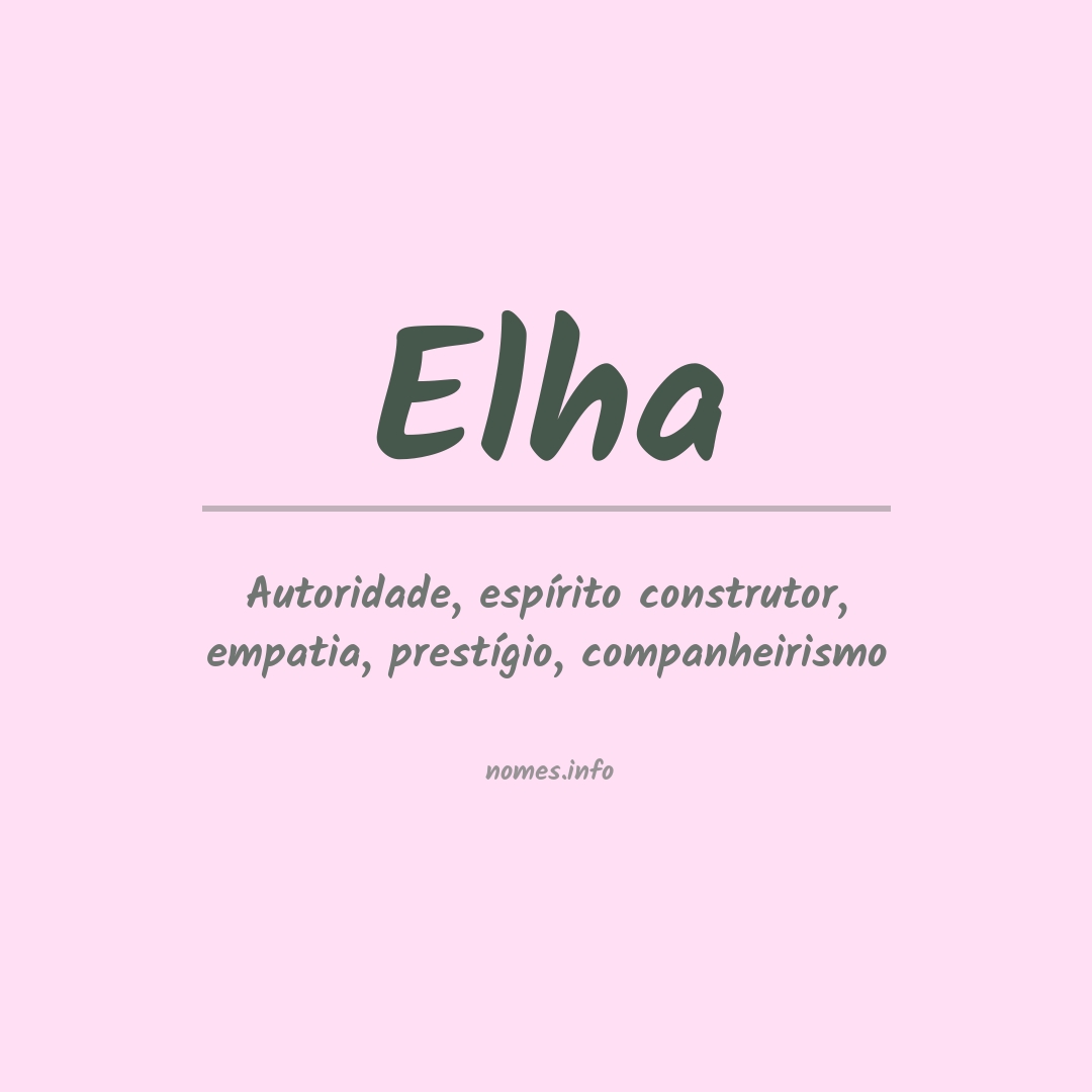 Significado do nome Elha