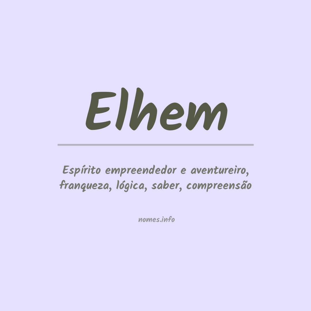 Significado do nome Elhem
