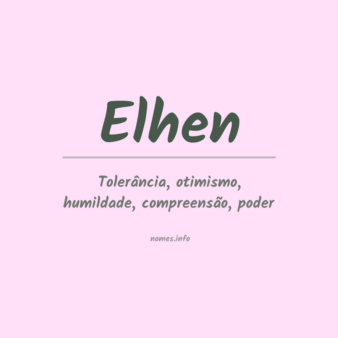 Significado do nome Elhen